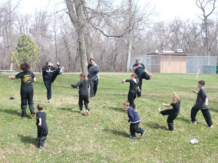 Golden Dragon training in the park
